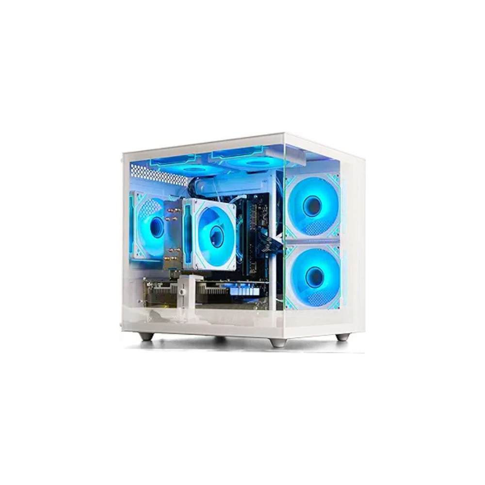 Prebuilt Gaming Desktop Computer | 16G Memory | 512G SSD | AMD Ryzen5 6Cores 3.6G Up to 4.1G | RX 560 4G Graphics Card | Wi-Fi 6 | Gamer PC White