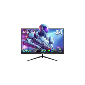 Z-Edge 24 inch 240Hz 165Hz Gaming Monitor, FHD 1080p, MPRT 1ms, IPS Monitor Gaming, 350nits, 16.7M Colors, 99% sRGB, UG24PJ Frameless Bezel, DP x1, HDMI x1(Black)