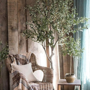 Rustic Reach Handmade Potted Artificial Olive Tree | Living Room Decor Potted Fake Plants | Olive Artificial Plants for Home Decor Indoor | Outdoor Garden...