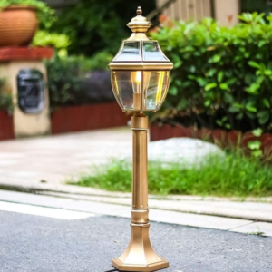 IJPDXOLBQ Outdoor Wall Pillar Lamp European Style Copper Garden Light Waterproof Rustproof Lawn Light Wall Pillar Lamp Villa Garden Floor Lamp Post Porch...