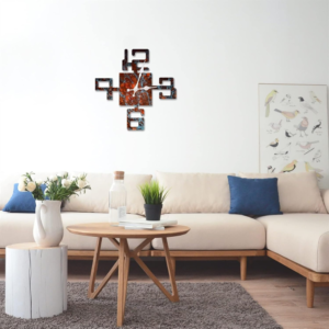 Wall Clocks Shaped Style Indoor Outdoor Garden Accurate Silent Nordic Hanging Ornament Round Home Decoration 12 Inch Decor Clock (Color : 4, Size : 12 inch)...