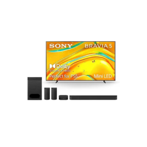 Sony BRAVIA 5 98-Inch 4K Mini LED Smart TV (K-98XR50) & BRAVIA Theater System 6 5.1ch Home Theater Sound Bar Bundle