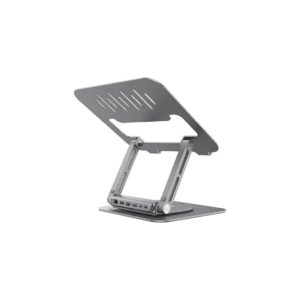 ADAM elements Hub Stand Pro 6-in-1 USB-C Laptop Docking Station, Foldable Laptop Stand with 4K HDMI, 100W PD & USB 3.0 for MacBook Pro/Air M4-M1, iPad & USB-C Laptops