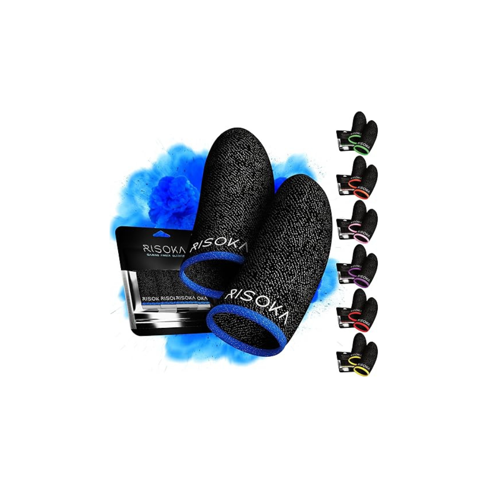 10 Pieces Gaming Finger Sleeves - Perfect Touchscreen Glide - Thumb Sleeve for Mobile Games - Dedales Gamer Profesionales - Phone Accessories