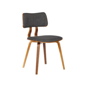 Armen Living Jaguar Dining Chair in Charcoal Fabric